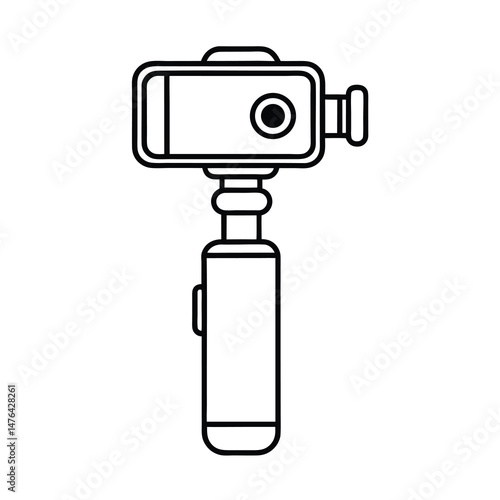 smartphone gimbal black vector silhouette