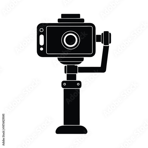 smartphone gimbal black vector silhouette