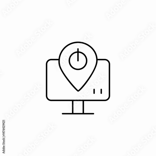 location pin icon sign vector