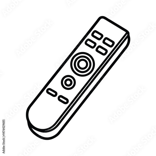 smart remote black vector silhouette 