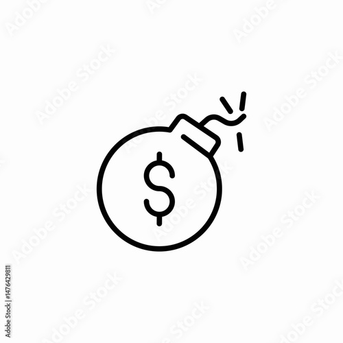 money bomb icon sign vector
