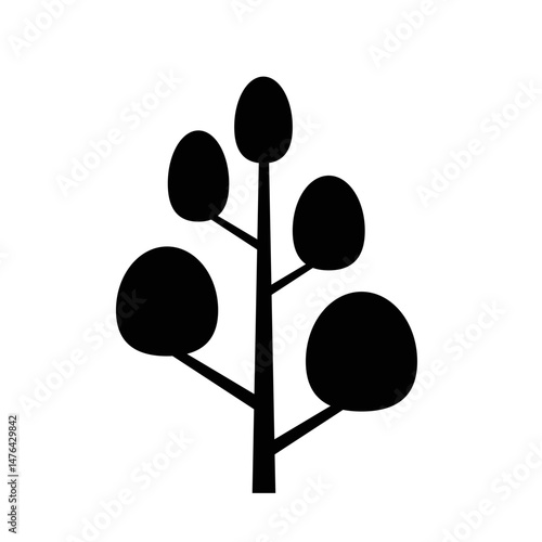 Tree silhouette icon