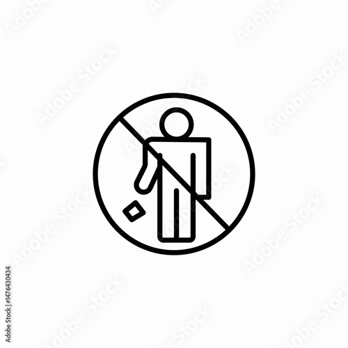 no person icon sign vector
