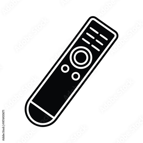 smart remote black vector silhouette 