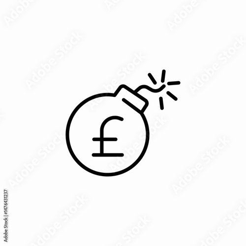 pound bomb icon sign vector