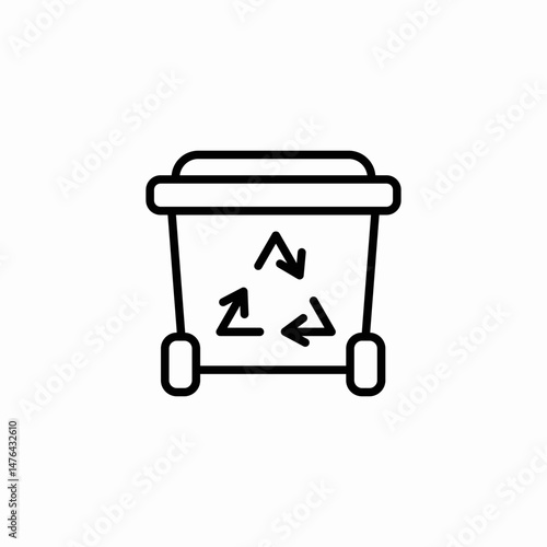 recycle bin icon sign vector