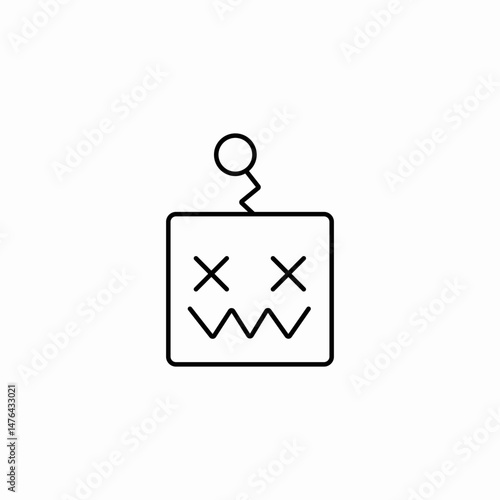 rip robot icon sign vector