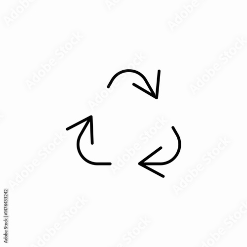 rotating arrows icon sign vector