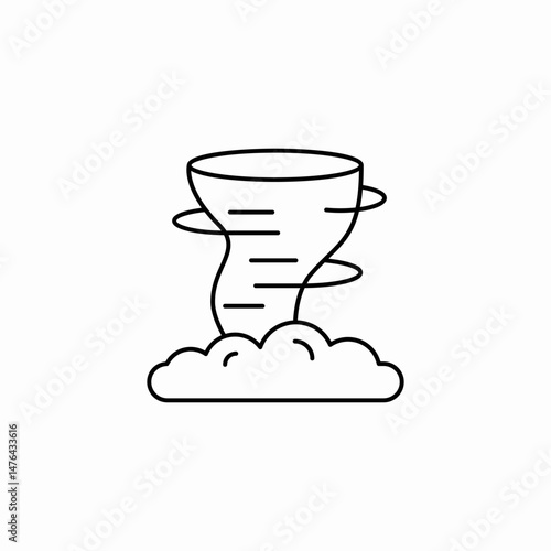 storm tornado weather icon sign vector