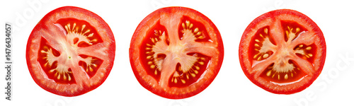Wallpaper Mural tomato slices isolated on white background. Torontodigital.ca