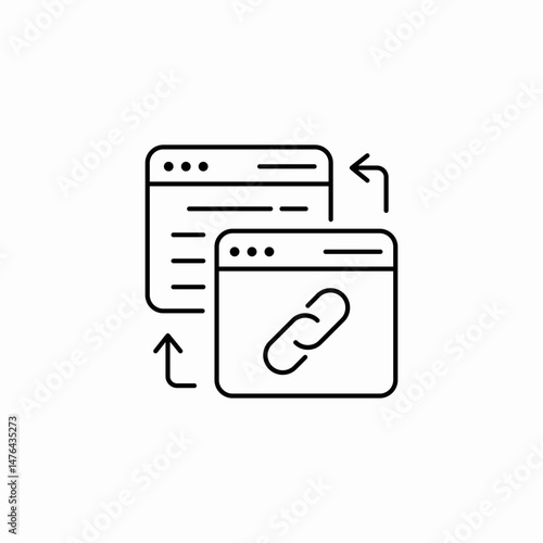 website link transfer icon sign vector
