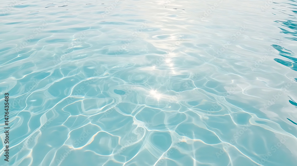 Obraz premium Sunlit turquoise water texture.