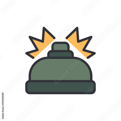 Stylized Representation Of A Booby Trap Or Landmine Isolated On Transparent