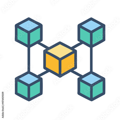 Blockchain Ledger Applications and Solutions Icon