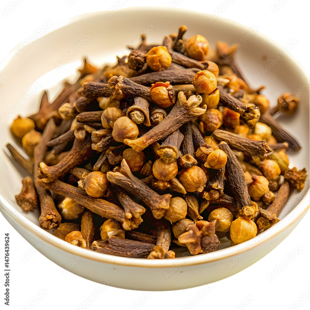 HighQuality Cloves Spice Image Dried Cloves in Bowl on transparent background HighQuality Cloves Spice Image Dried Cloves in Bowl on transparent background
