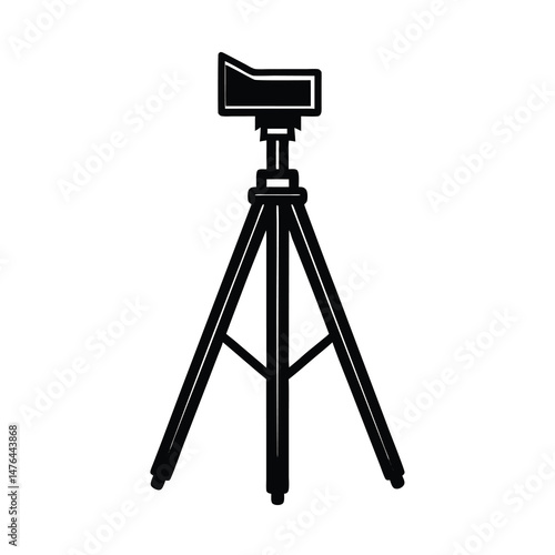 tripod black vector silhouette