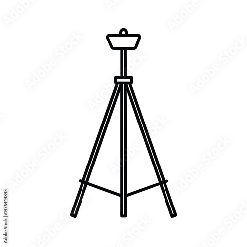 tripod black vector silhouette