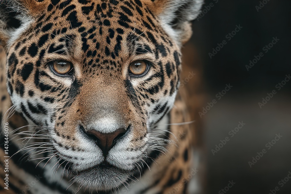 Fototapeta premium Majestic close-up of a wild tiger showcasing intricate fur patterns and expressive eyes