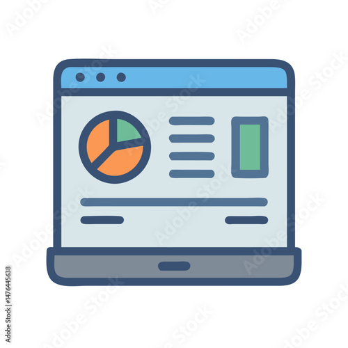 Free Download  IT Management Dashboard Monitoring Vector Icon - GFXLoad