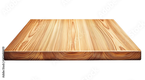 wooden table top, isolated on white background