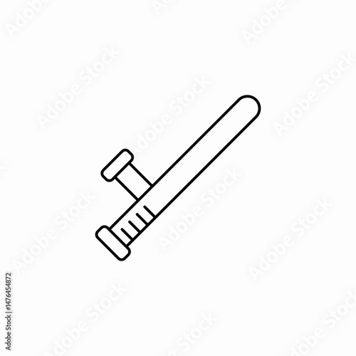 police baton stick icon sign vector