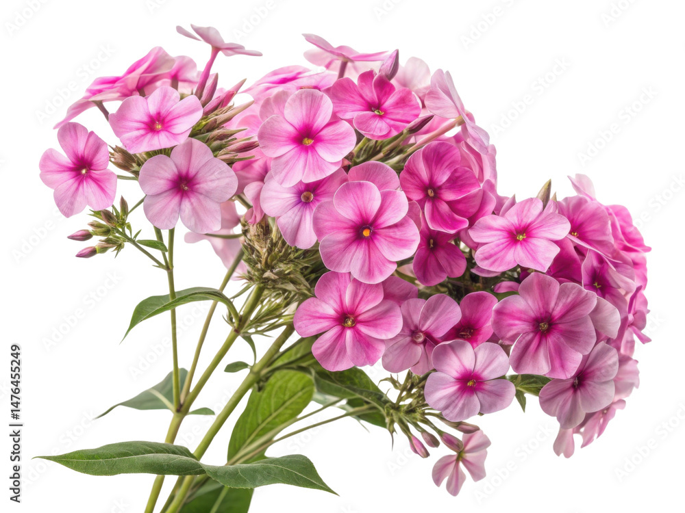 Beautiful phlox flowers bloom in vibrant pink hues, creating stunning display of nature artistry Beautiful phlox flowers bloom in vibrant pink hues, creating stunning display of nature artistry