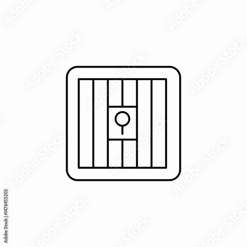 prison cell bars icon sign vector