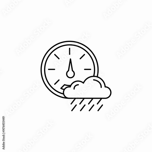 rain gauge measurement icon sign vector