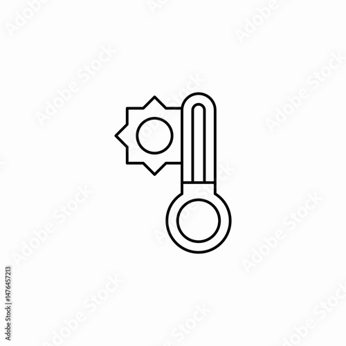 thermometer cold weather icon sign vector