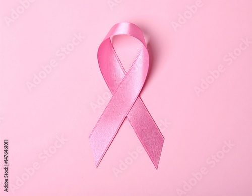 pink ribbon symbol of world cancer day