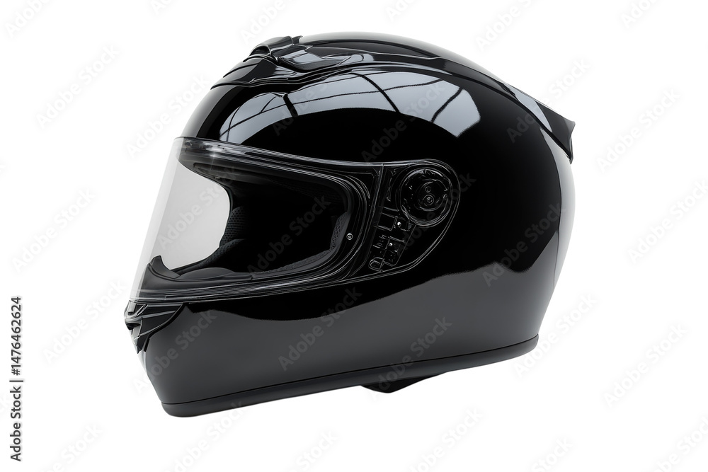 Naklejka premium A black motorcycle helmet