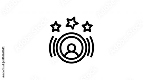 icon line motion graphic influence