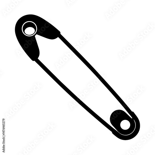 safety pins isolated on white