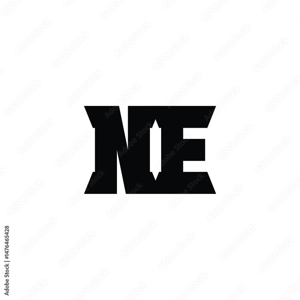 NE monogram logo design letter text name symbol monochrome logotype alphabet character simple logo NE monogram logo design letter text name symbol monochrome logotype alphabet character simple logo