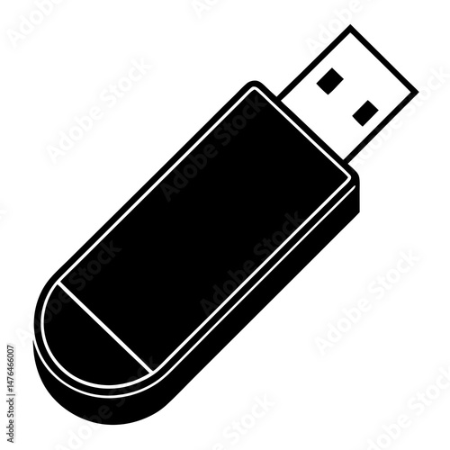 usb flash drive isolated
