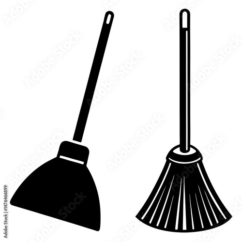 broom isolated on white