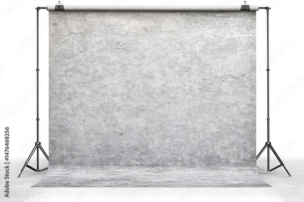 A plain, textured, gray concrete backdrop A plain, textured, gray concrete backdrop