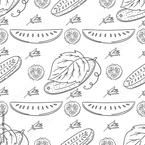 Monochrome cute pattern. Pattern for textiles in hand draw style