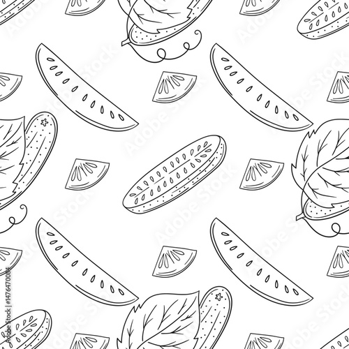 Monochrome cute pattern. Pattern for textiles in hand draw style