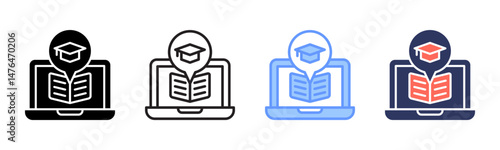 Learning Platform icon sheet multiple style collection