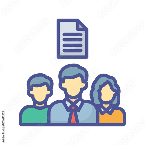 Team collaboration Vector icon which can easily modify or edit