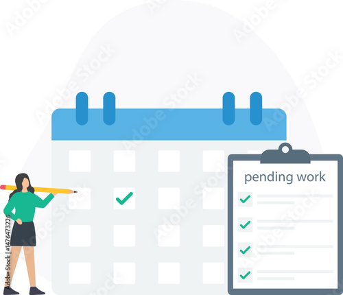 Pending work or unfinished tasks, task backlog or work queue, project delays or task postponements, work prioritization or completion strategy, deadline extensions or due date adjustments
