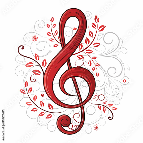 Design a bold, vector illustration of a musical note incorporating the letter 'S' within its design.  Ensure a thick, clearly defined stroke.
