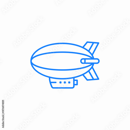 airship blimp transport icon sign vector