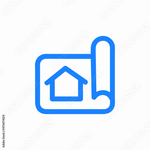 architectural plan icon sign vector