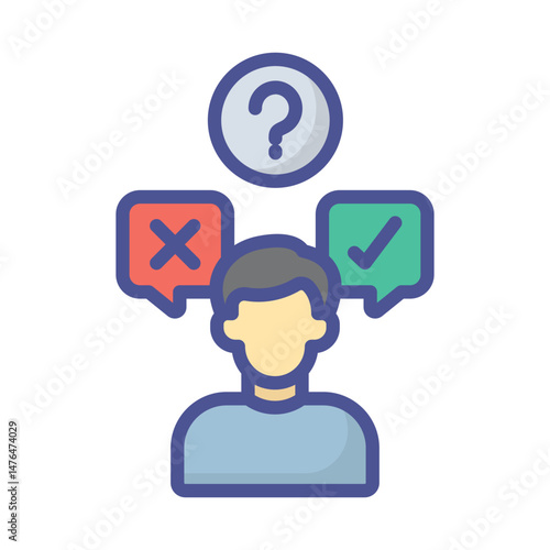Conclusion Vector icon which can easily modify or edit