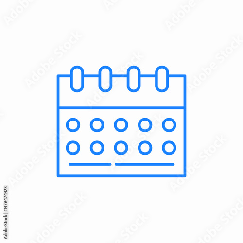 calendar schedule planner icon sign vector