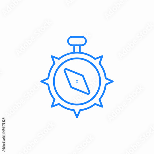 compass navigation direction icon sign vector
