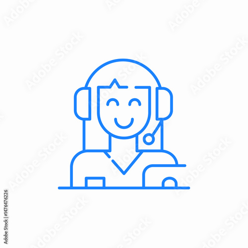 customer service representative icon sign vector