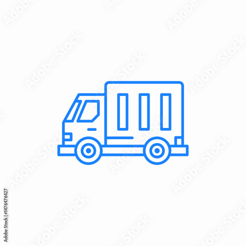 delivery cargo truck icon sign vector